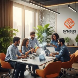 Indian entrepreneurs collaborating with AI for business growth